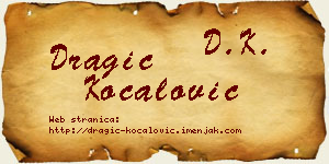 Dragić Kočalović vizit kartica